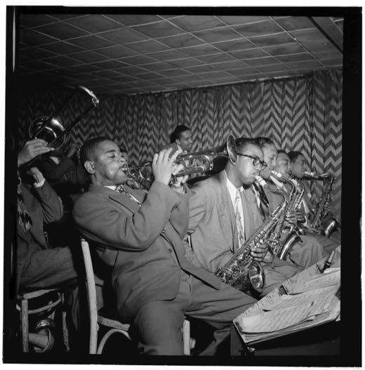 Portrait of James Moody and Dizzy Gillespie