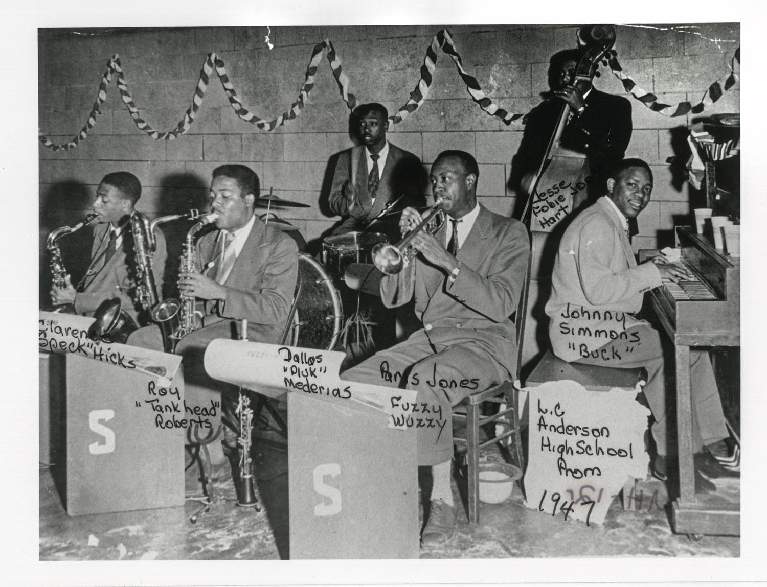 Photograph of Johnny Simmons and band