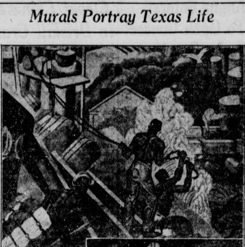 Newspaper clipping about murals